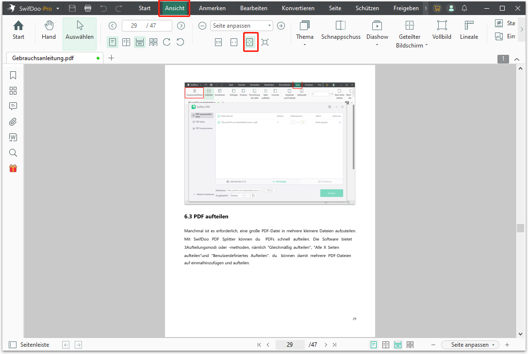 Öffnen Sie SwifDoo PDF und laden Sie Ihr PDF-Dokument
